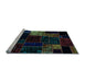 Sideview of Machine Washable Patchwork Light Blue Transitional Rug, wshabs2027lblu