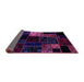 Sideview of Patchwork Purple Transitional Rug, abs2027pur