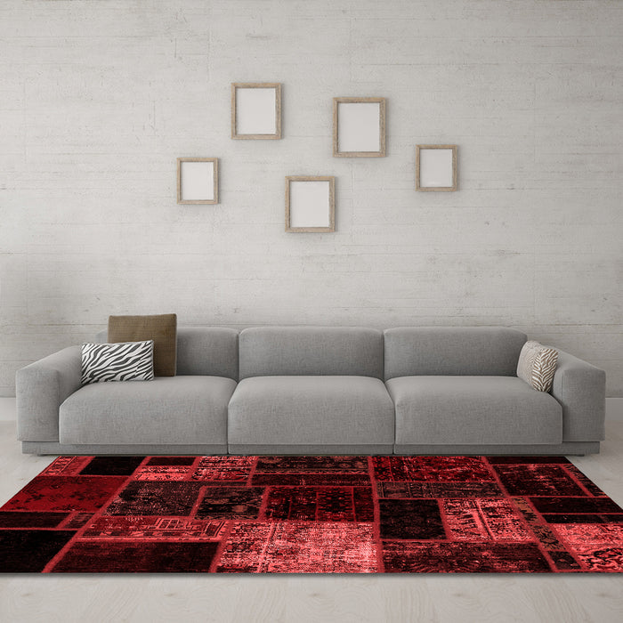 Transitional Red Washable Rugs
