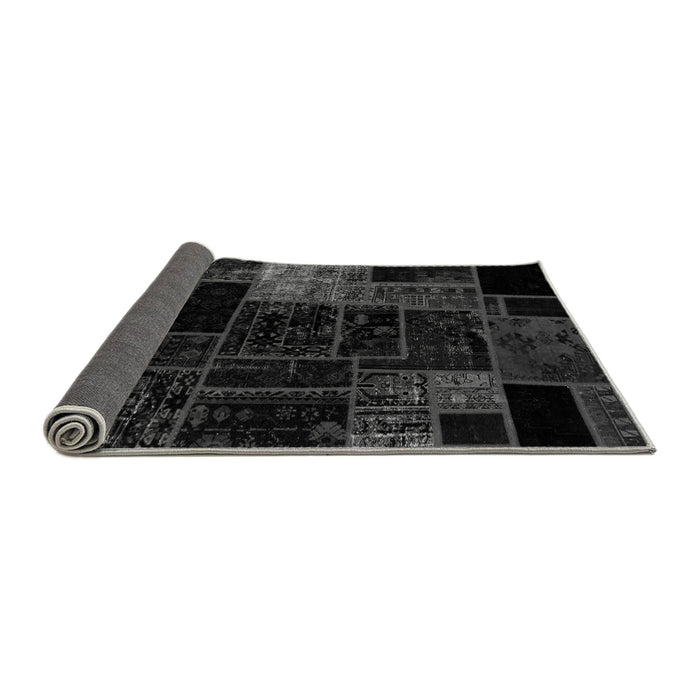 Sideview of Patchwork Gray Transitional Rug, abs2027gry