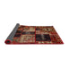 Sideview of Abstract Gold Brown Patchwork Rug, abs2028