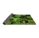 Sideview of Patchwork Green Transitional Rug, abs2028grn