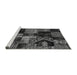 Sideview of Machine Washable Patchwork Gray Transitional Rug, wshabs2028gry