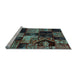 Sideview of Machine Washable Patchwork Light Blue Transitional Rug, wshabs2028lblu