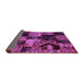 Sideview of Patchwork Purple Transitional Rug, abs2028pur