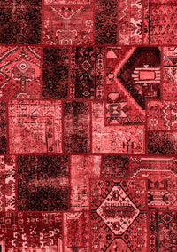 Patchwork Red Transitional Rug, abs2028red