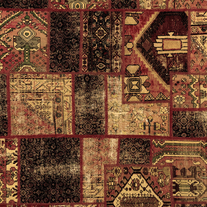 Patchwork Brown Transitional Rug, abs2028brn
