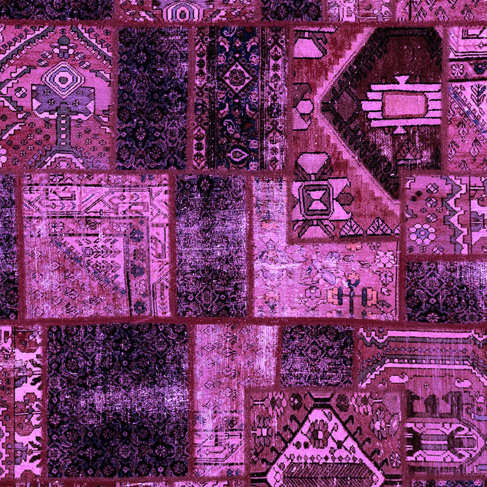Patchwork Purple Transitional Rug, abs2028pur