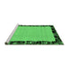 Sideview of Machine Washable Abstract Emerald Green Modern Area Rugs, wshabs2029emgrn