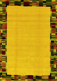 Abstract Yellow Modern Rug, abs2029yw