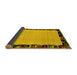 Sideview of Abstract Yellow Modern Rug, abs2029yw