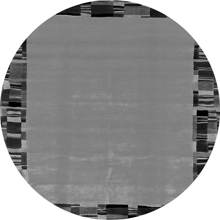 Round Abstract Gray Modern Rug, abs2029gry