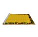 Sideview of Machine Washable Abstract Yellow Modern Rug, wshabs2029yw