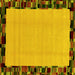 Square Abstract Yellow Modern Rug, abs2029yw