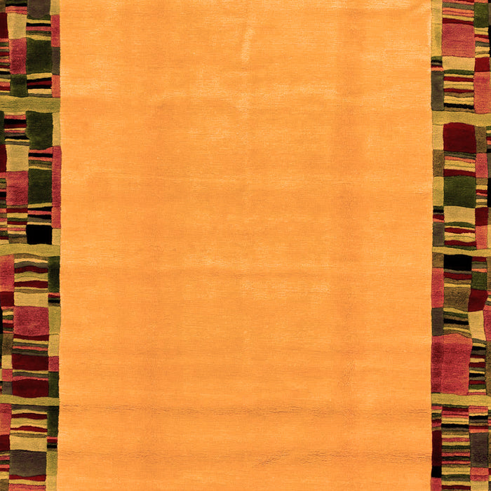 Abstract Orange Modern Rug, abs2029org