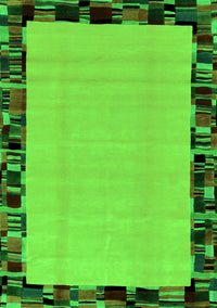 Abstract Green Modern Rug, abs2029grn