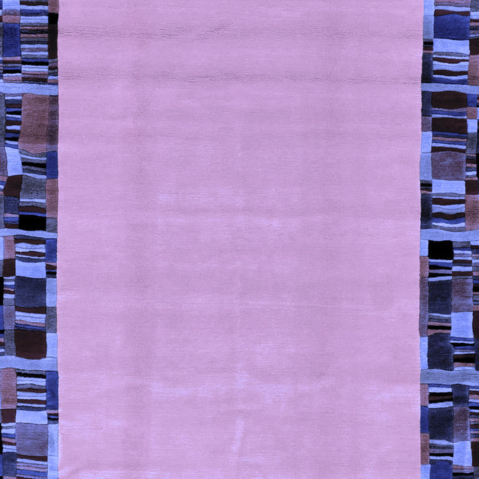 Abstract Blue Modern Rug, abs2029blu