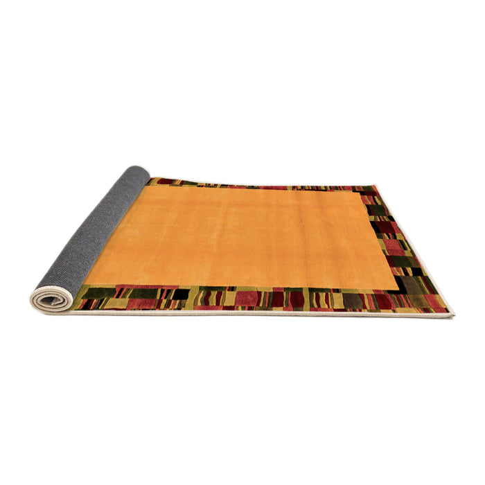 Sideview of Abstract Orange Modern Rug, abs2029org