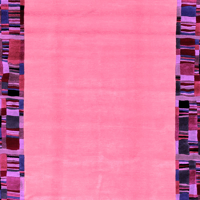 Machine Washable Abstract Pink Modern Rug, wshabs2029pnk