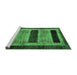 Sideview of Machine Washable Abstract Emerald Green Modern Area Rugs, wshabs202emgrn