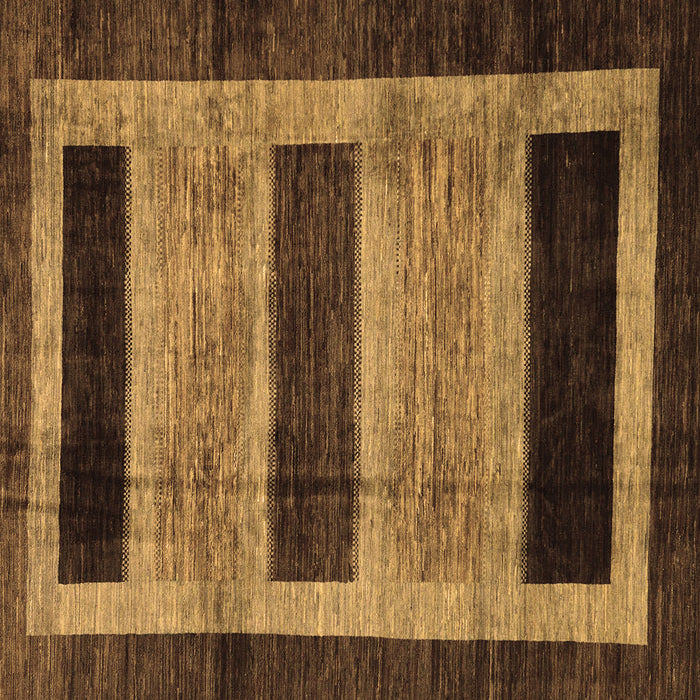 Square Machine Washable Abstract Brown Modern Rug, wshabs202brn