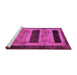 Sideview of Machine Washable Abstract Pink Modern Rug, wshabs202pnk