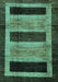 Abstract Turquoise Modern Rug, abs202turq