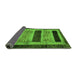 Sideview of Abstract Green Modern Rug, abs202grn