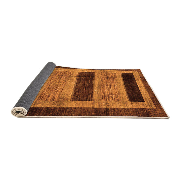 Sideview of Abstract Orange Modern Rug, abs202org