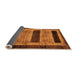 Sideview of Abstract Orange Modern Rug, abs202org