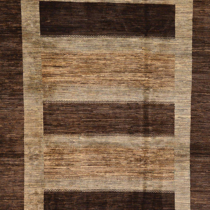 Machine Washable Abstract Bakers Brown Rug, wshabs202