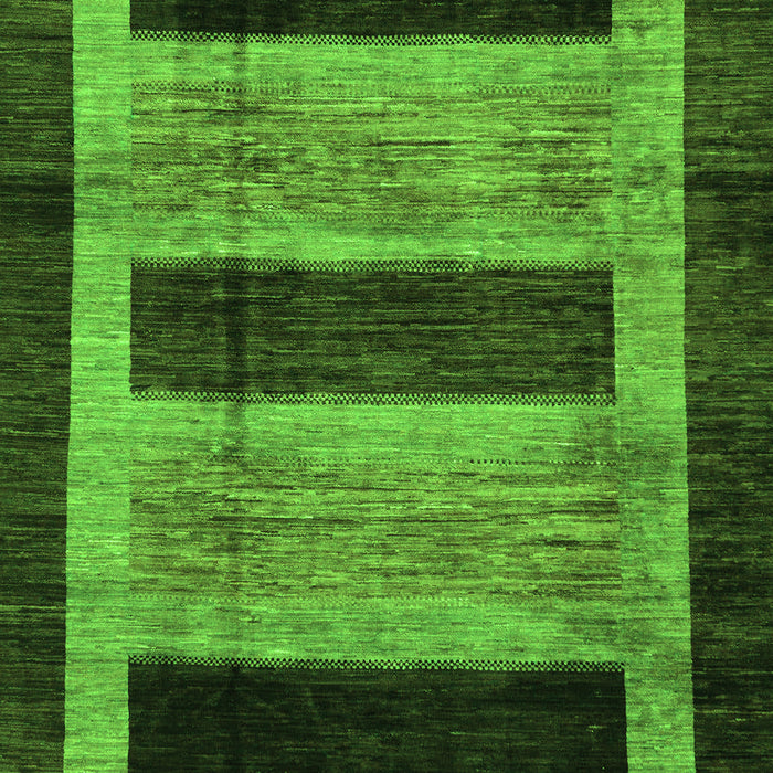 Machine Washable Abstract Green Modern Area Rugs, wshabs202grn