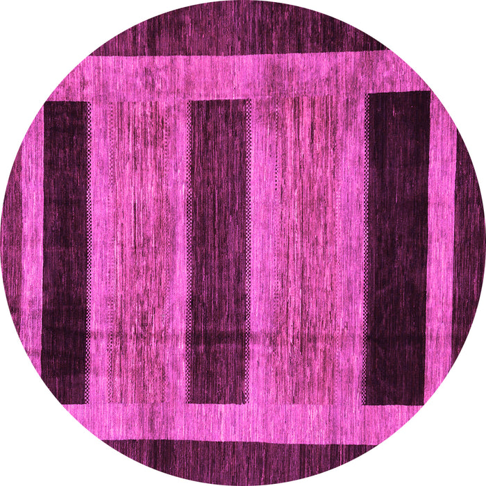 Round Abstract Pink Modern Rug, abs202pnk