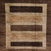 Square Machine Washable Abstract Bakers Brown Rug, wshabs202