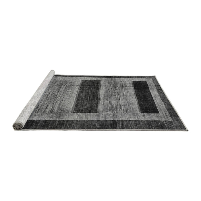 Sideview of Machine Washable Abstract Gray Modern Rug, wshabs202gry