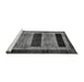 Sideview of Machine Washable Abstract Gray Modern Rug, wshabs202gry