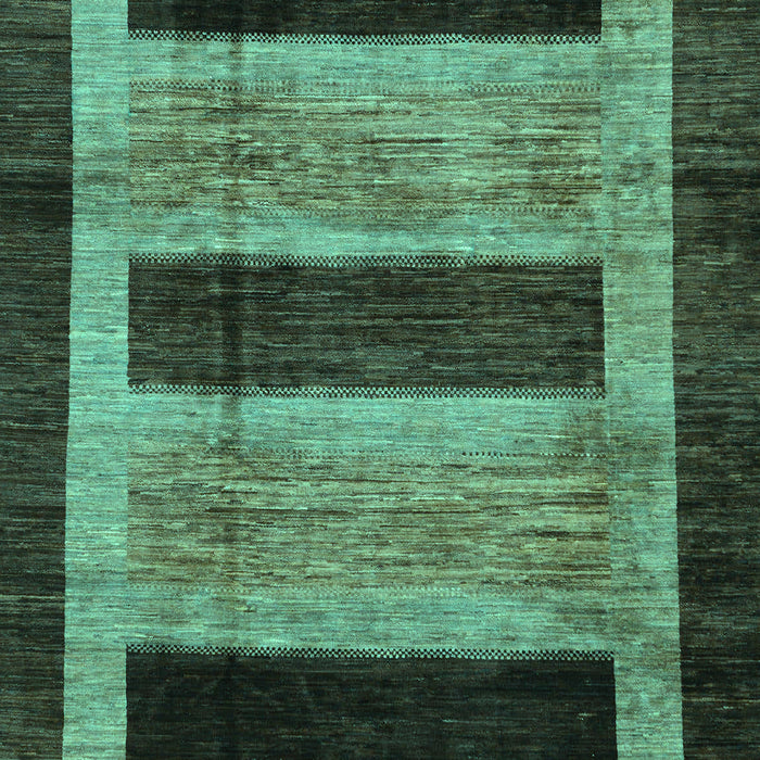 Machine Washable Abstract Turquoise Modern Area Rugs, wshabs202turq