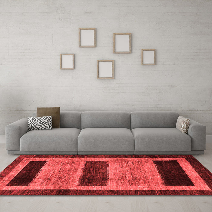 Modern Red Washable Rugs
