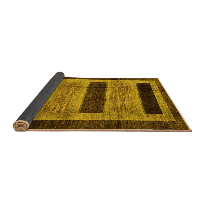 Sideview of Abstract Yellow Modern Rug, abs202yw