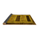 Sideview of Abstract Yellow Modern Rug, abs202yw