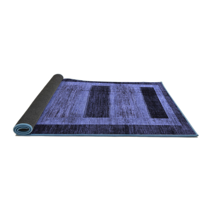Sideview of Abstract Blue Modern Rug, abs202blu