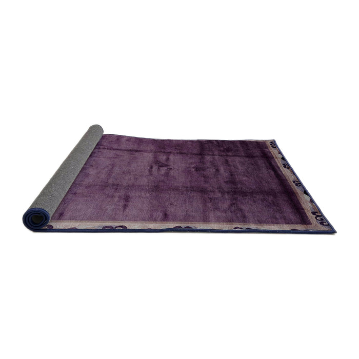 Sideview of Abstract Plum Purple Modern Rug, abs2030