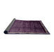 Sideview of Abstract Plum Purple Modern Rug, abs2030