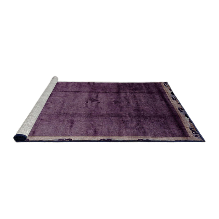 Sideview of Machine Washable Abstract Plum Purple Rug, wshabs2030
