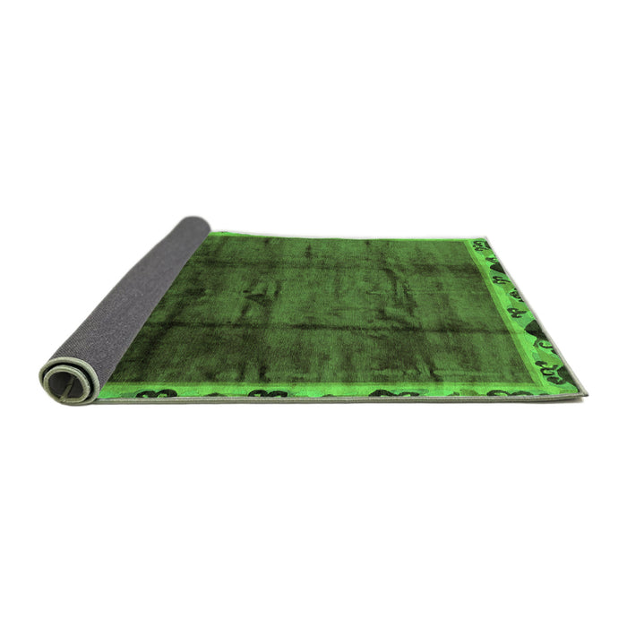 Sideview of Abstract Green Modern Rug, abs2030grn