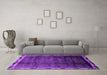 Machine Washable Abstract Purple Modern Area Rugs in a Living Room, wshabs2030pur