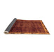 Sideview of Abstract Orange Modern Rug, abs2030org