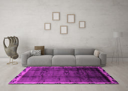 Machine Washable Abstract Pink Modern Rug in a Living Room, wshabs2030pnk