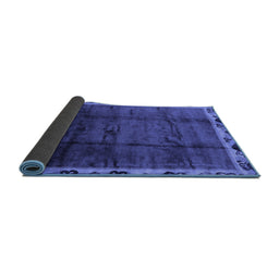 Sideview of Abstract Blue Modern Rug, abs2030blu