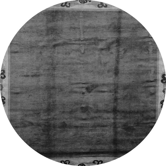 Round Abstract Gray Modern Rug, abs2030gry